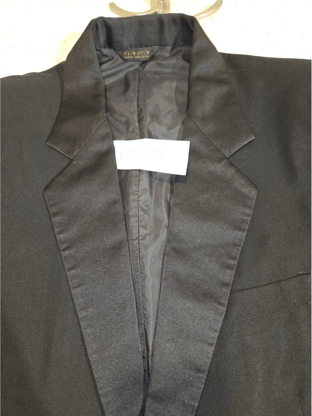 Pierre Cardin Tuxedo Jacket Wool Blend Satin Trim Chest 40 Vtg 90s